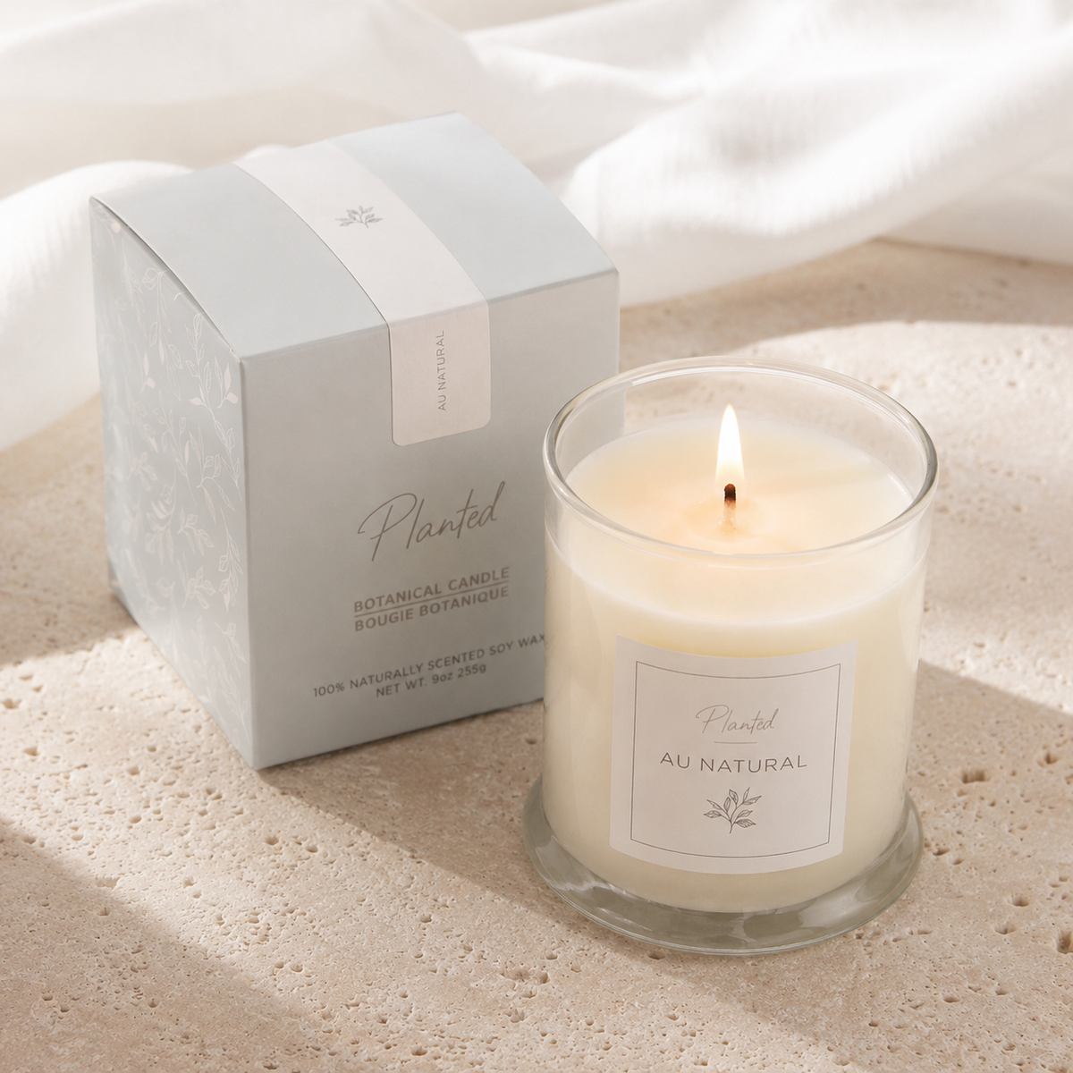 Au Natural Unscented Candle