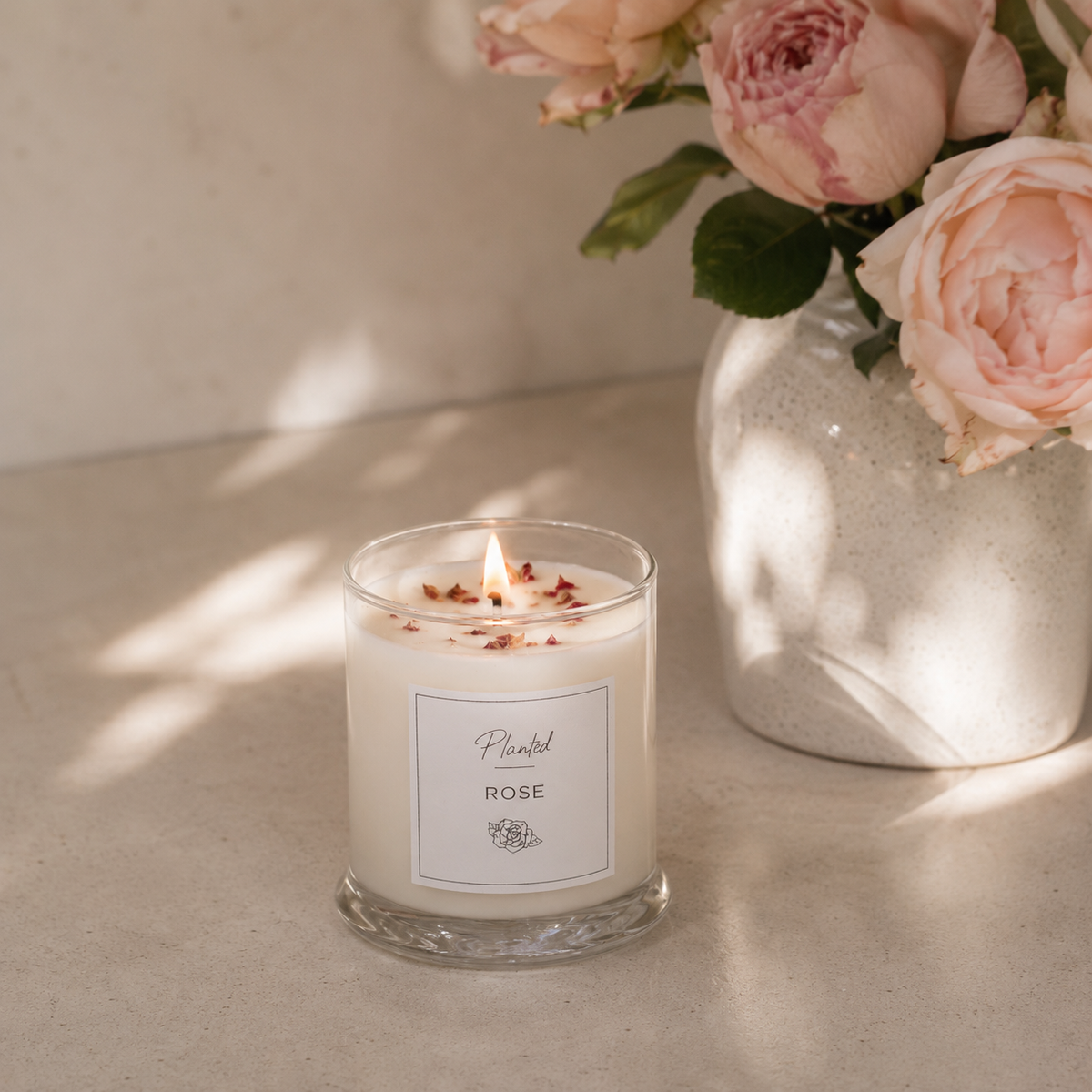 Relaxing Rose Candle