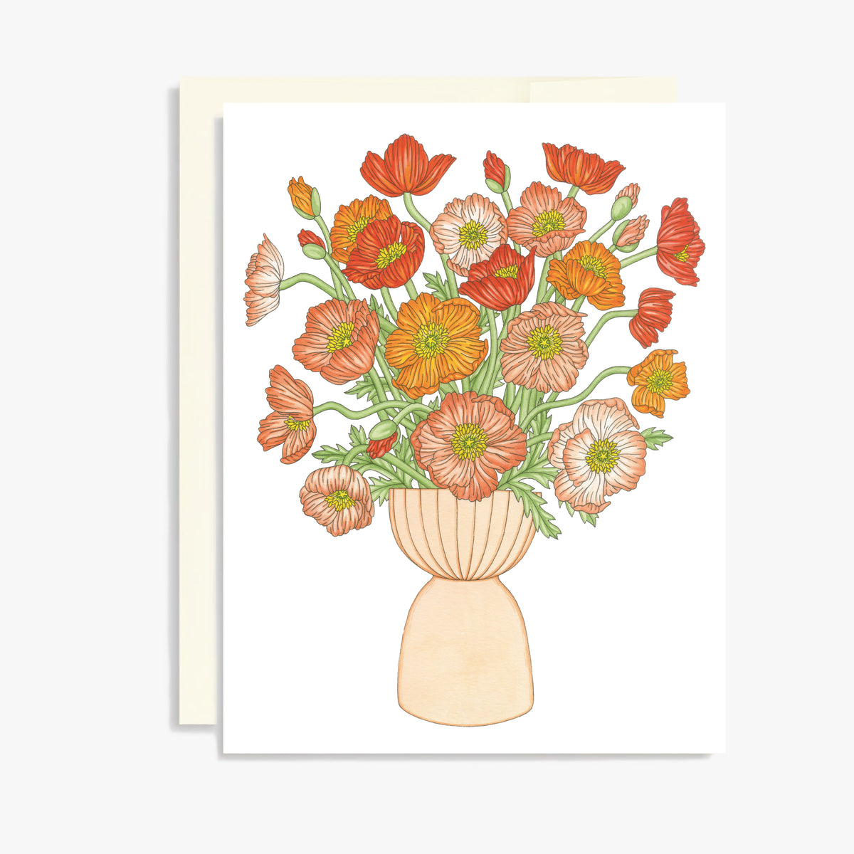 Greeting Card - Poppies - Handwritten