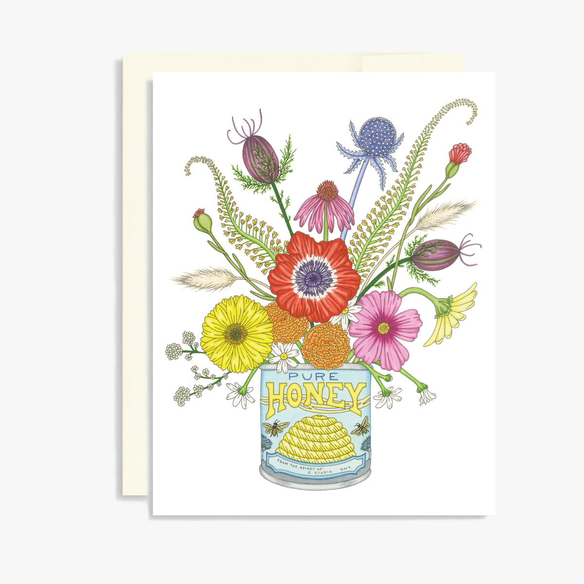 Greeting Card - Wildflowers - Handwritten